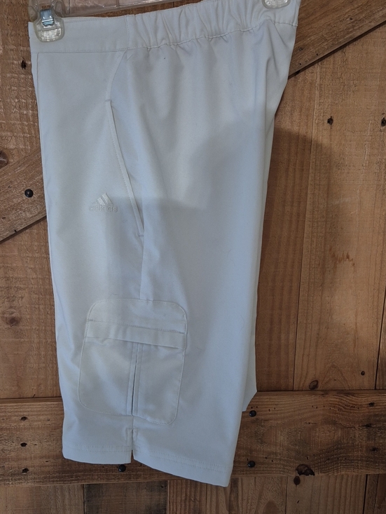 adidas Pants - adidas White Capri Cargo Athletic Shorts